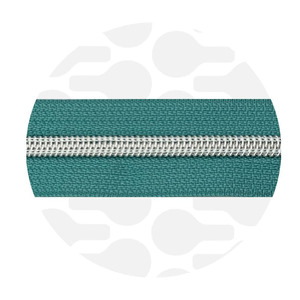 seaspray Teal-Nickel Nylon Coil Zipper