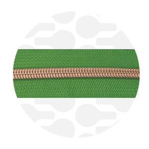Apple Green-Rose Gold Nylon Coil zipper