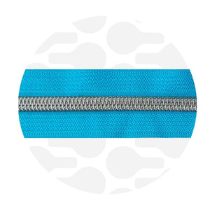 Aqua-Nickel Nylon Coil Zipper