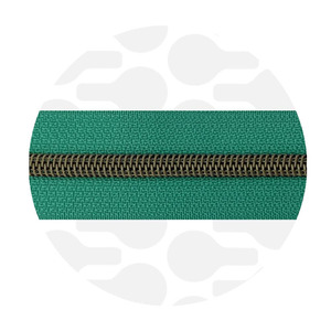 Frosted Green-Bronze Nylon Coil Zipper