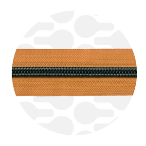 Zipper nylon coil Burned orange black