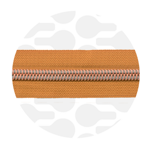 Zipper nylon coil Burned orange rose