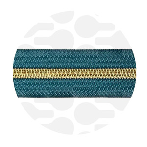 zipper-ocean blue-gold