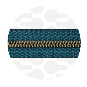 zipper-ocean blue-antiquebrass
