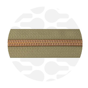 Washed-linen-Rose Gold Nylon coil Zipper