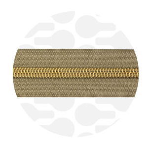 Washed-linen-Gold Nylon coil Zipper