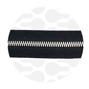 black-nickel-metal zipper