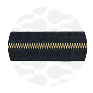 black-brass-metal zipper