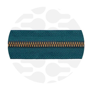 oceanblue-brass-metal zipper