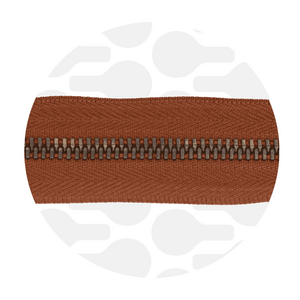 Zipper Metal burnt sienna Antique-brass