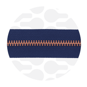 Zipper Metal Dark blue Rose gold