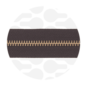 Zipper Metal Dark brown Gold