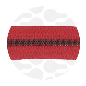 Zipper Metal Red Antique-brass