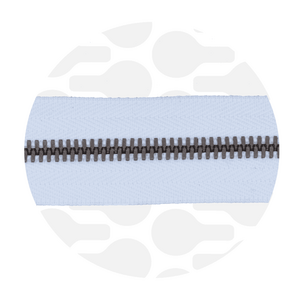 Zipper Metal White Antique-brass