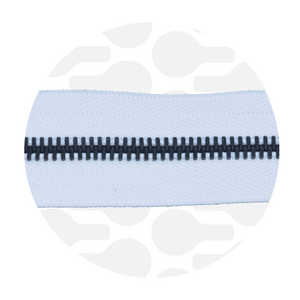 Zipper Metal White Black