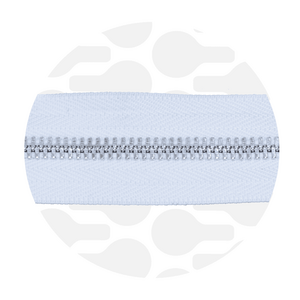 Zipper Metal White Nickel