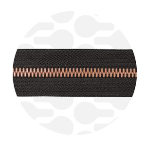 black-copper-metal zipper