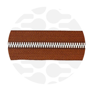 cognac-nickel-metal zipper