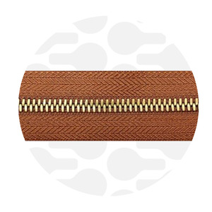 cognac-gold-metal zipper