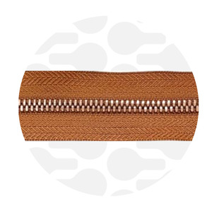 cognac-copper-metal zipper