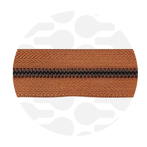 cognac-black-metal zipper