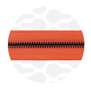 Metal Zipper 5 Terra Cotta - Black