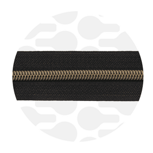 Zipper nylon coil Black anti brass