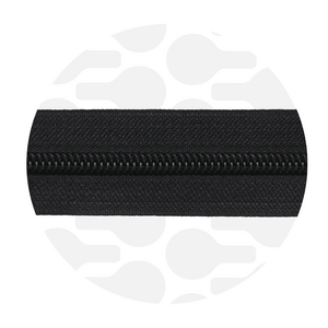 Zipper nylon coil Black black
