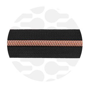 Zipper nylon coil Black rose
