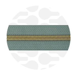 Smokey Mint - Gold Nylon Coil Zipper