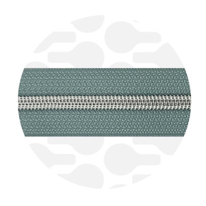 Smokey Mint - Nickel Nylon Coil Zipper