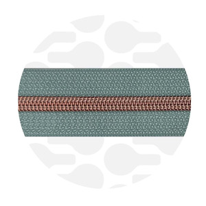 Smokey Mint - Rose Gold Nylon Coil Zipper