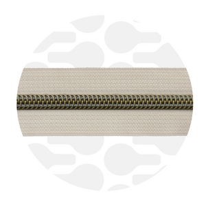 Zipper nylon coil off white anti brass