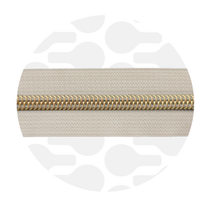 Zipper nylon coil off white gold
