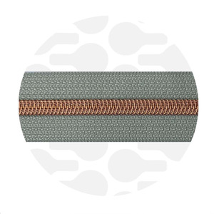 Silver Grey-Rose Gold-Nylon Coil Zipper