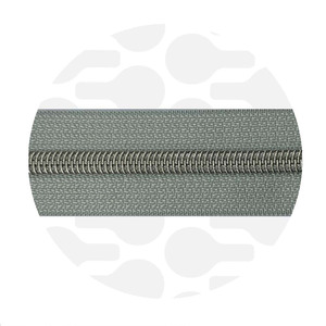 Silver Grey-Silver-Nylon Coil Zipper