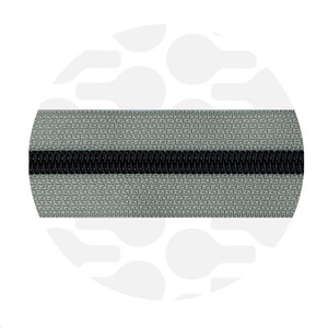 Silver Grey-Black-Nylon Coil Zipper