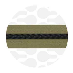 Mossy Green-Black Nylon Coil Zipper