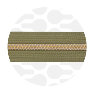 Mossy Green-Gold Nylon Coil Zipper
