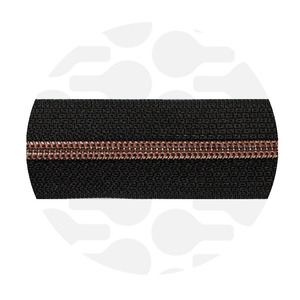Zipper nylon coil Black copper