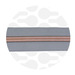 Zipper nylon coil Stone grey Rose gold