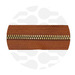 cognac-brass-metal zipper