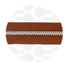 cognac-nickel-metal zipper