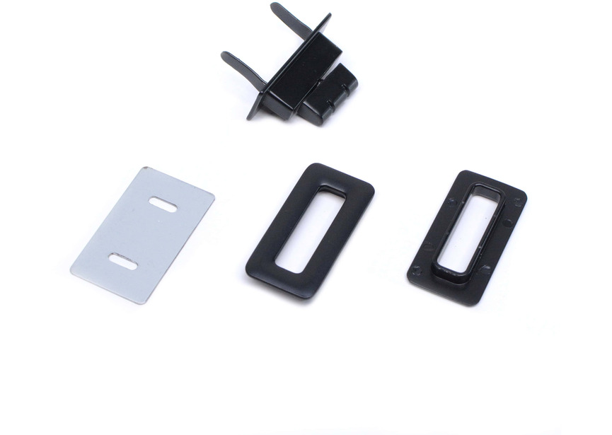 Rechthoekige draaisluiting Mat zwart 2