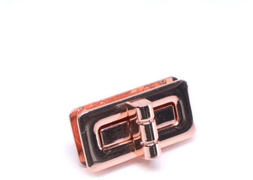 Rechthoekige draaisluiting Rosé goud