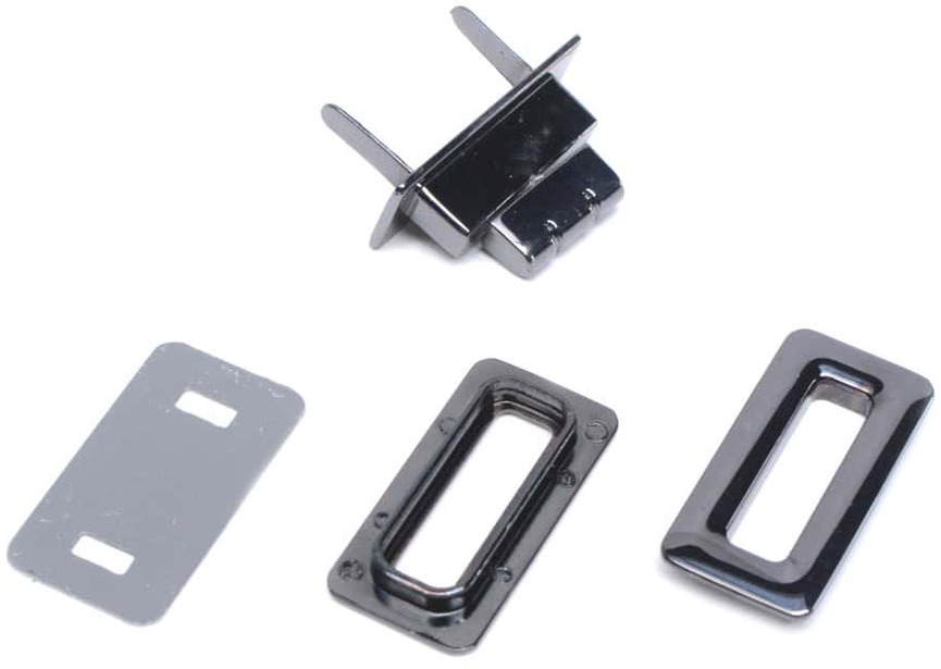 Rechthoekige draaisluiting Zwart nikkel 2