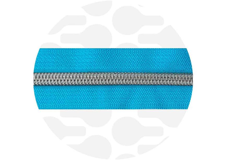 Aqua-Nickel Nylon Coil Zipper