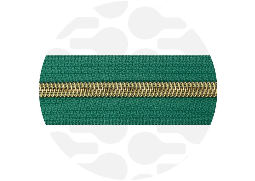 Frosted Green-Gold Nylon Coil Zipper