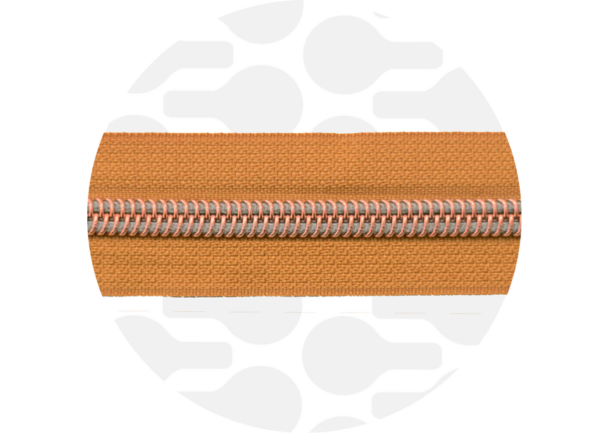 Zipper nylon coil Burned orange rose