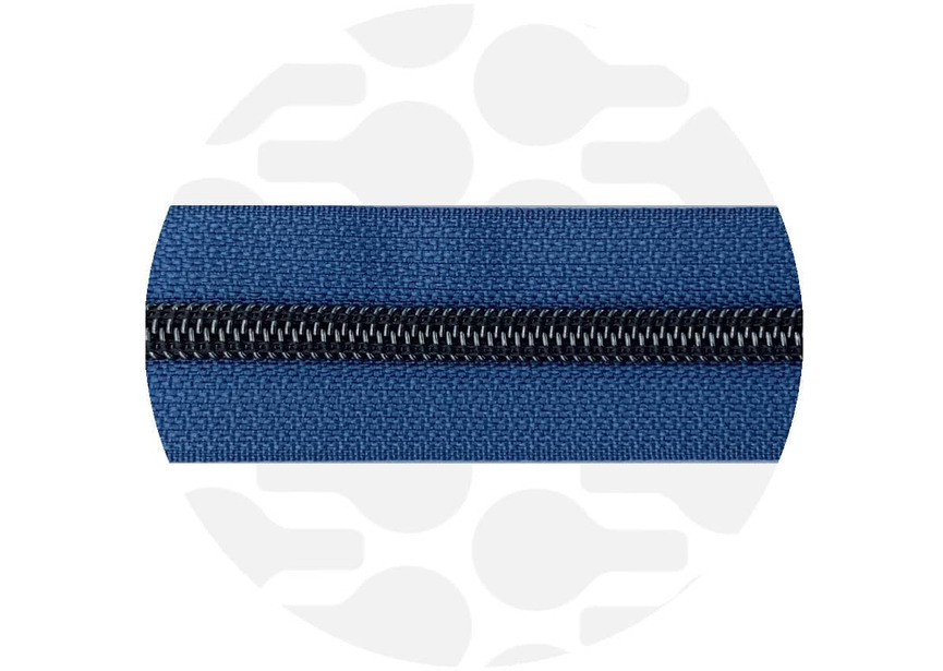 Stormy Blue-Gunmetal Nylon Coil Zipper